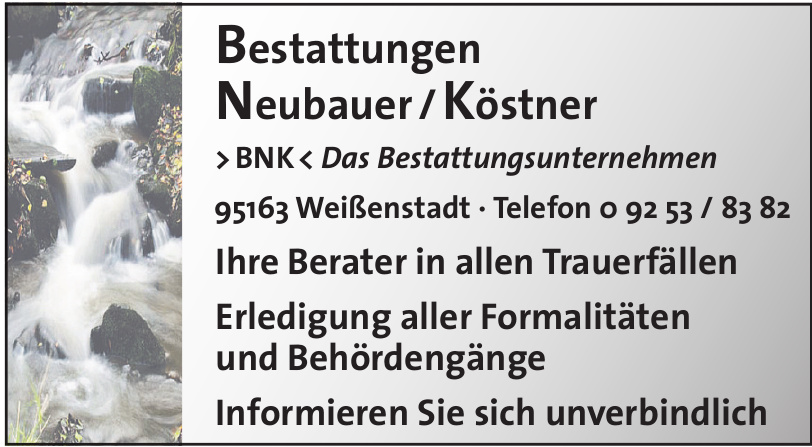 >BNK< Das Bestattungsunternehmen >BNK< Das Bestattungsunternehmen
