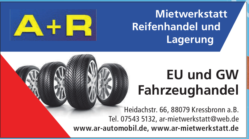 A+R Mietwerkstatt Reifenhandel und Lagerung
