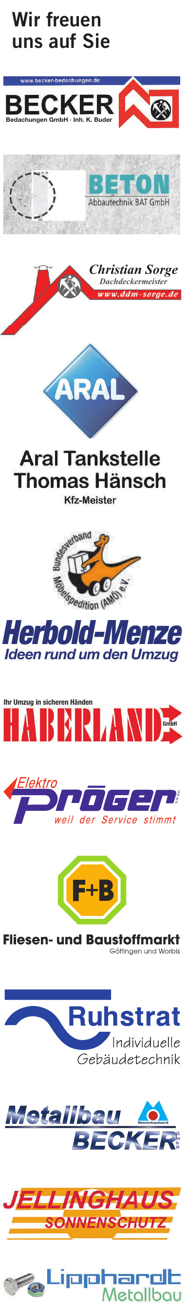 Wir freuen uns auf Sie Wir freuen uns auf Sie