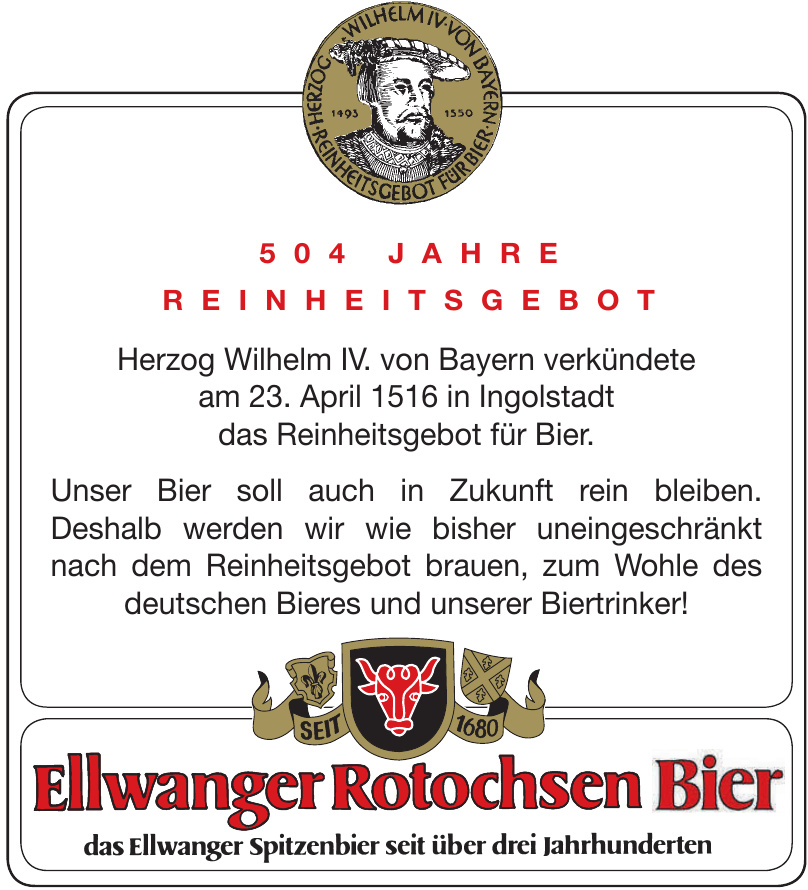 Ellwanger Rotochsen-Bier Ellwanger Rotochsen-Bier