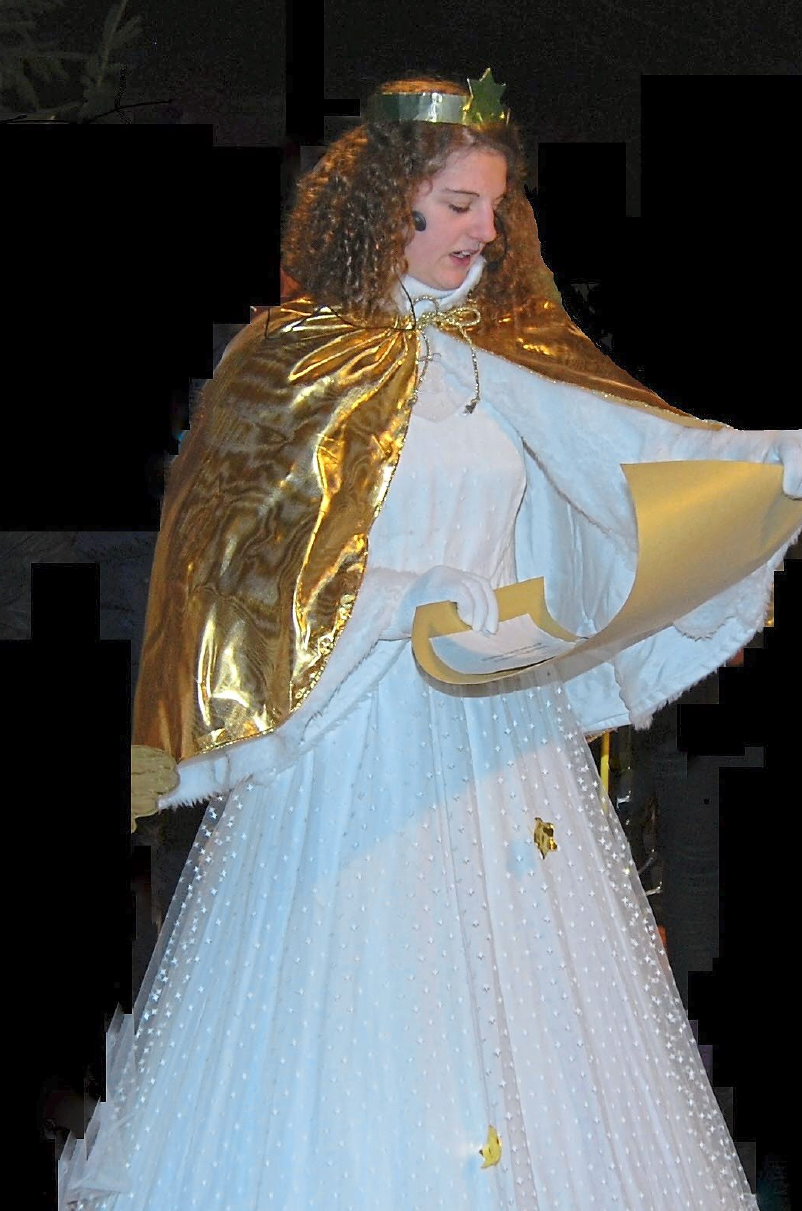 Die Herzen von Kindern und Erwachsenen schlagen höher, wenn das Christkind seinen Prolog vorträgt. Fotos: oh Die Herzen von Kindern und Erwachsenen schlagen höher, wenn das Christkind seinen Prolog vorträgt. Fotos: oh