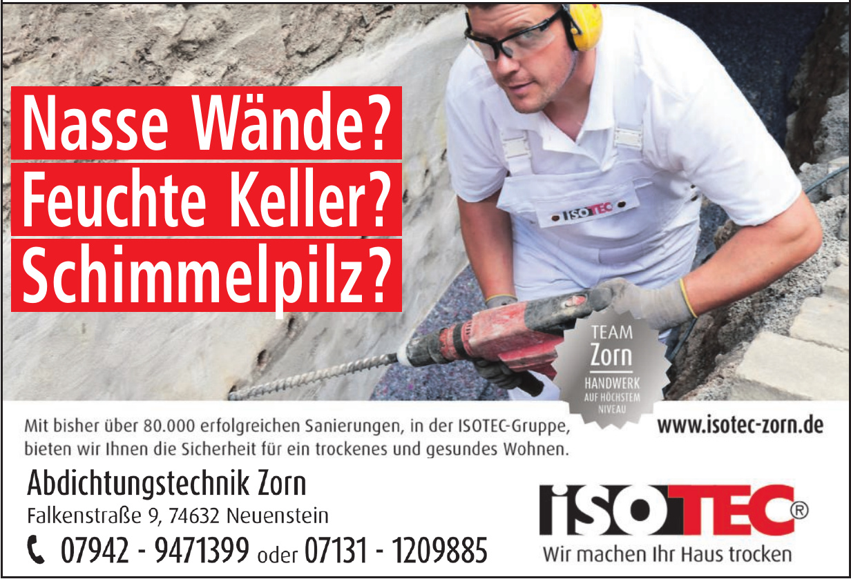 Isotec-Fachbetrieb Abdichtungstechnik Zorn Isotec-Fachbetrieb Abdichtungstechnik Zorn