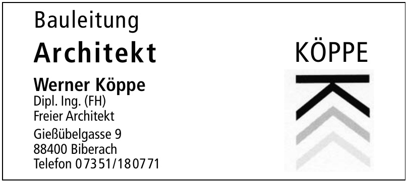 Bauleitung Architekt Werner Köppe Bauleitung Architekt Werner Köppe