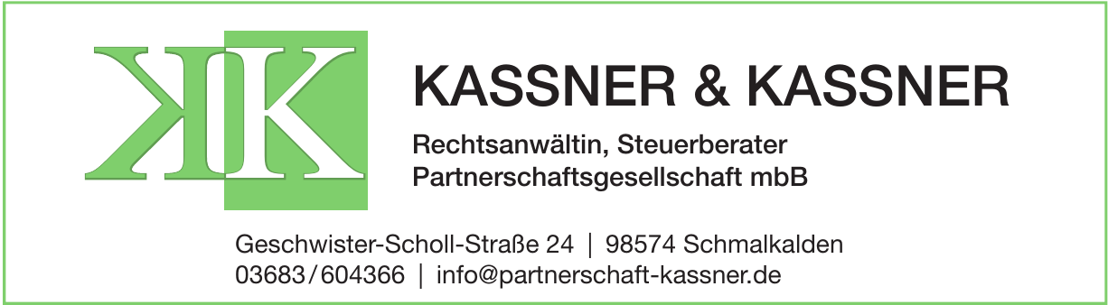 Kassner & Kassner Rechtsanwältin, Steuerberater Partnerschaftsgesellschaft mbB Kassner & Kassner Rechtsanwältin, Steuerberater Partnerschaftsgesellschaft mbB