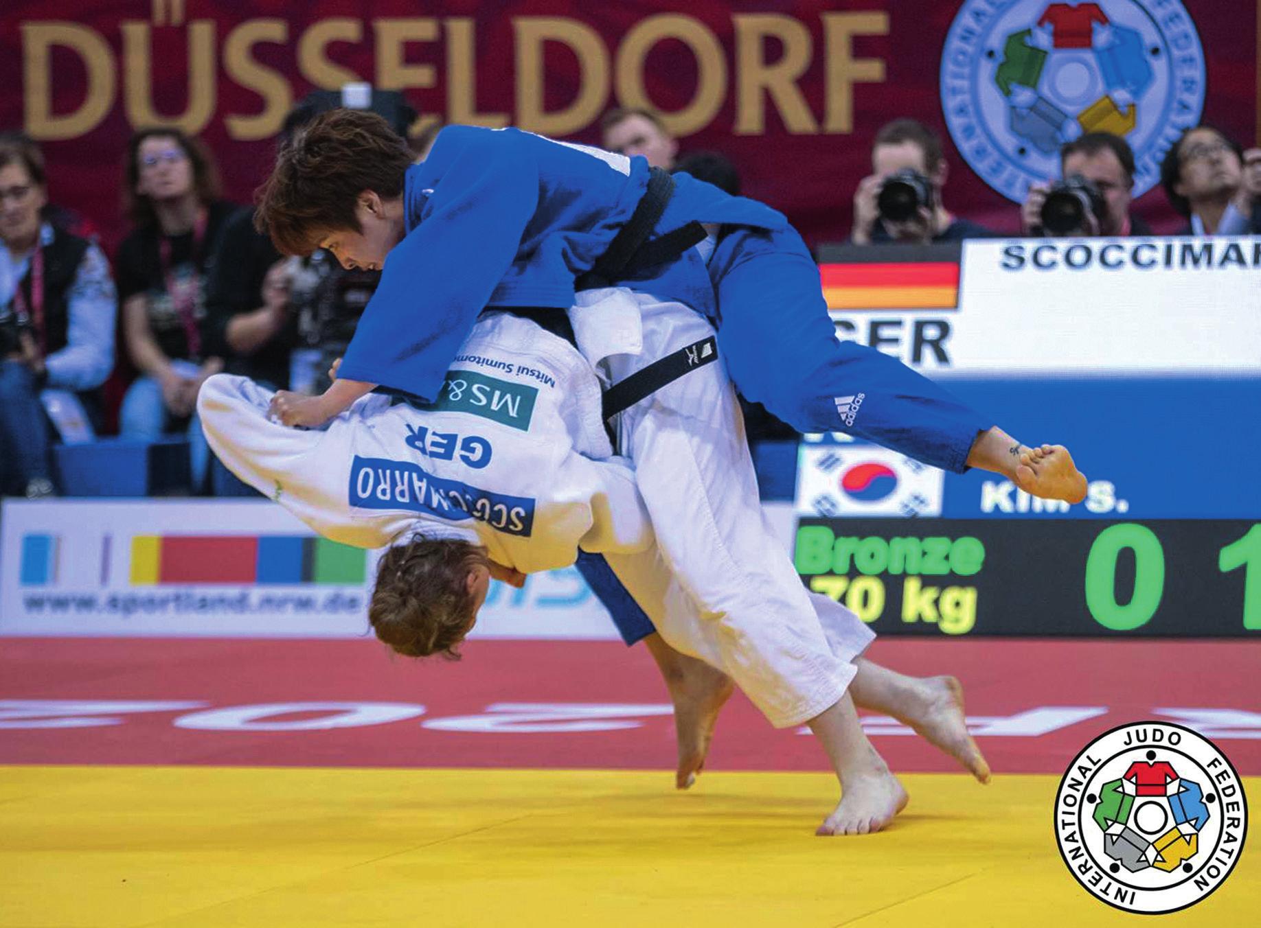 Giovanna Scoccimarro (in Weiß) in Aktion. © IJF Giovanna Scoccimarro (in Weiß) in Aktion. © IJF