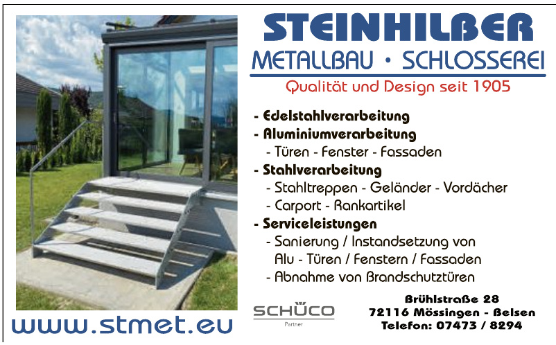Steinhilber Metallbau, Schlosserei