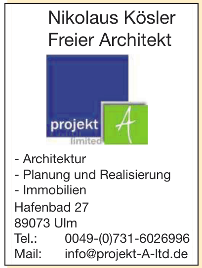 Nikolaus Kösler Freier Architekt Nikolaus Kösler Freier Architekt