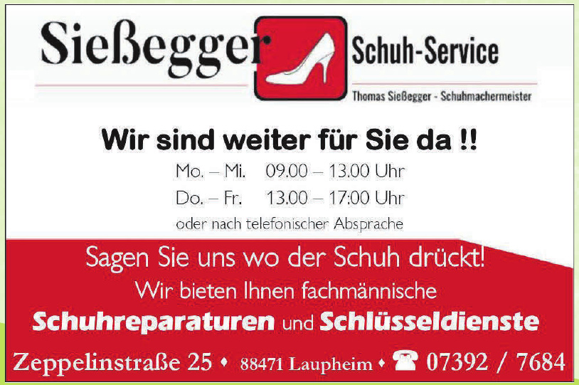 Sießegger Schuh Service und Schlüsseldienst Sießegger Schuh Service und Schlüsseldienst