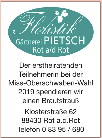 Floristik Gärtnerei Pietsch Rot a/d Rot Floristik Gärtnerei Pietsch Rot a/d Rot