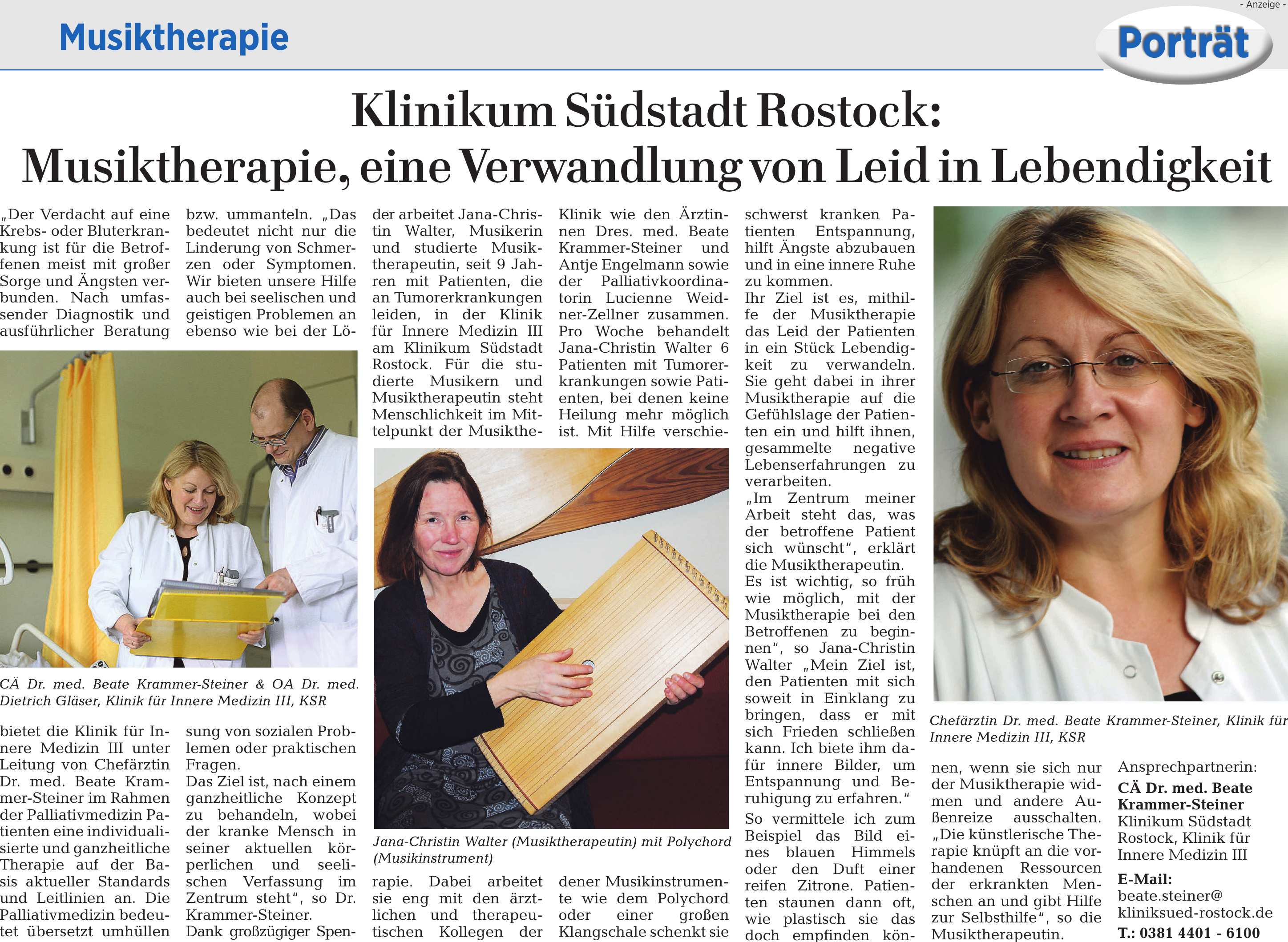 Klinikum Südstadt Rostock - CÄ Dr. med. Beate Krammer-Steiner Klinikum Südstadt Rostock - CÄ Dr. med. Beate Krammer-Steiner