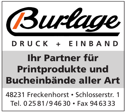 Burlage Druck + Einband GmbH Burlage Druck + Einband GmbH