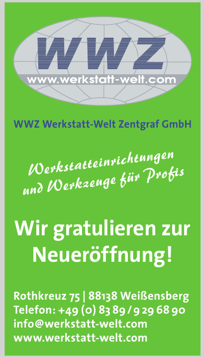 WWZ Werkstatt-Welt Zentgraf GmbH WWZ Werkstatt-Welt Zentgraf GmbH