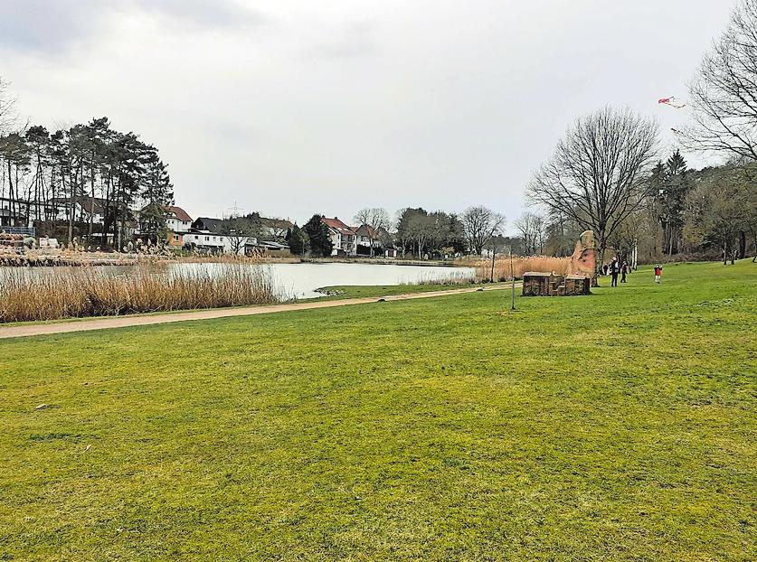 Bildet die Kulisse für das erste Mittelalterspektakulum Ende April: der Seewoog am Rand von Miesenbach. FOTO:MONIKA KLEIN Bildet die Kulisse für das erste Mittelalterspektakulum Ende April: der Seewoog am Rand von Miesenbach. FOTO:MONIKA KLEIN