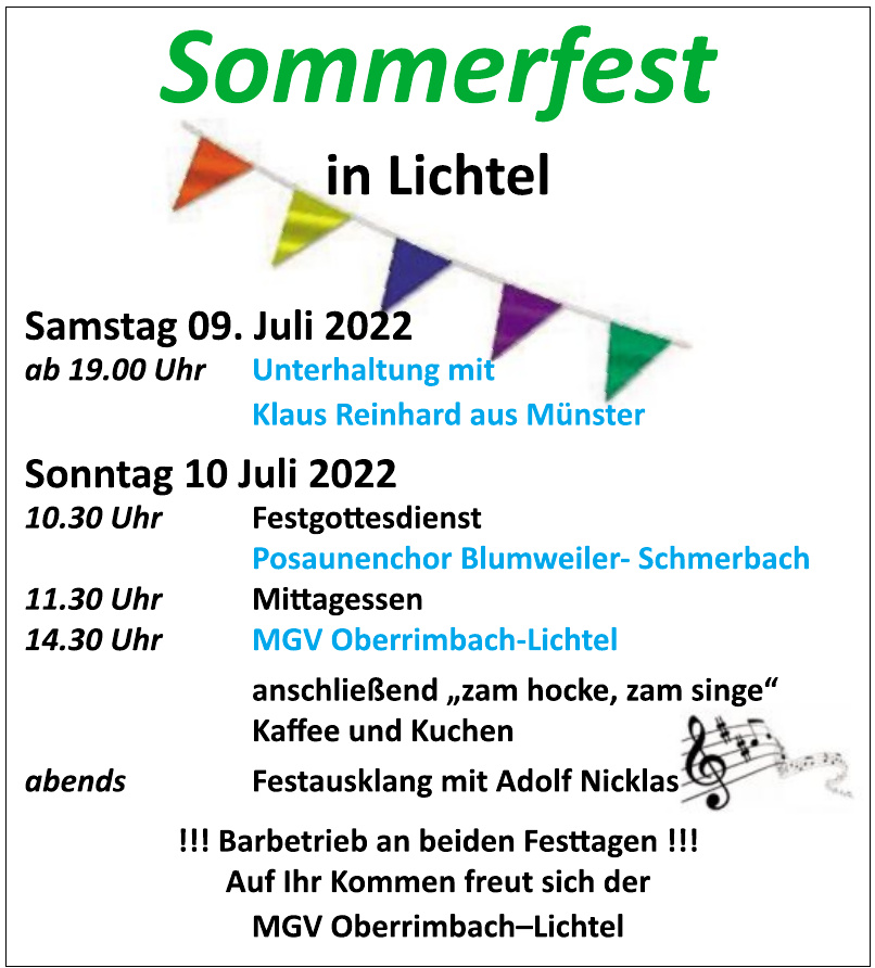 Sommerfest in Lichtel