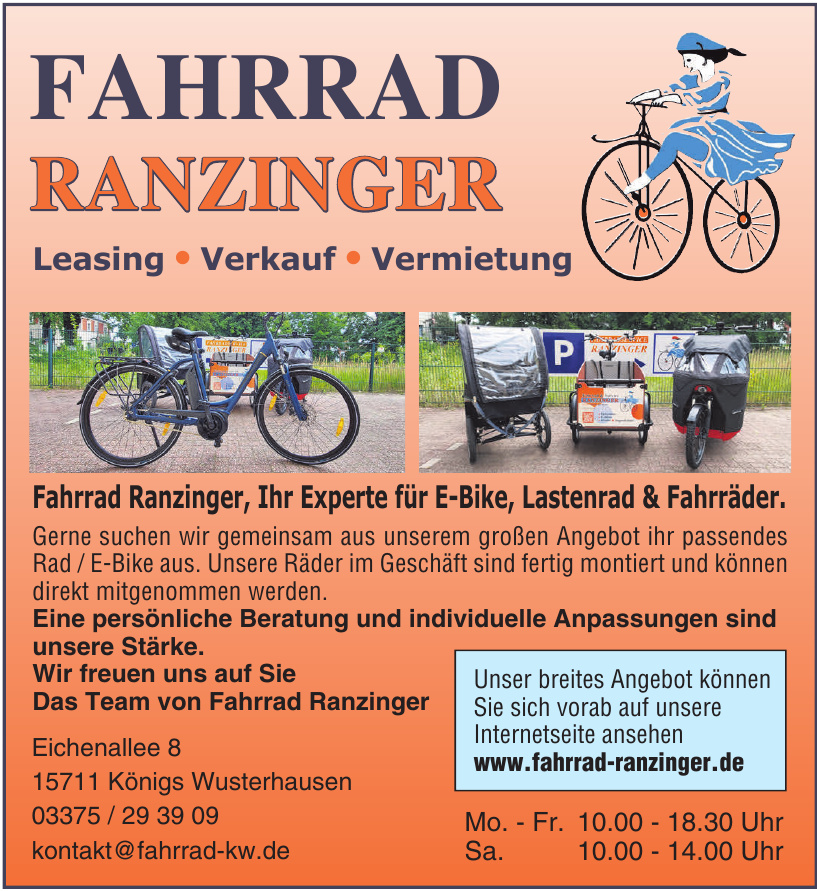 Fahrrad Ranziger Fahrrad Ranziger