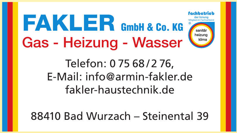 FAKLER GmbH & Co. KG FAKLER GmbH & Co. KG