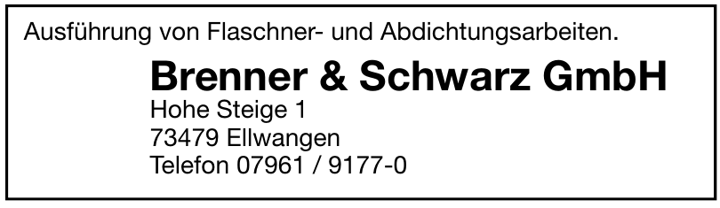 Brenner & Schwarz GmbH Brenner & Schwarz GmbH