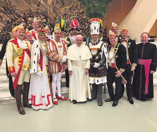 In Rom holte sich die Kölner Delegation sogar den Segen des Papstes ab. Foto: Festkomitee Kölner Karneval In Rom holte sich die Kölner Delegation sogar den Segen des Papstes ab. Foto: Festkomitee Kölner Karneval