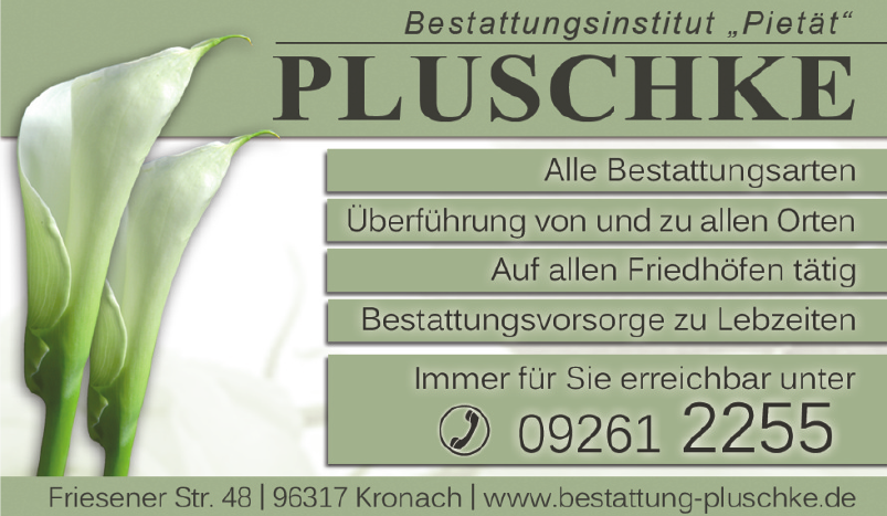Pluschke Bestattungsinstitut Pietät Pluschke Bestattungsinstitut Pietät