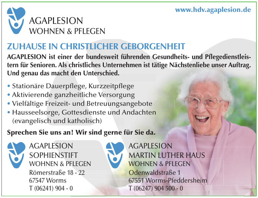 Agaplesion Sophienstift Wohnen & Pflegen
