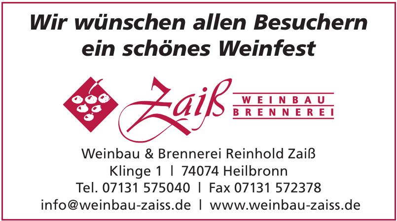 Weinbau & Brennerei Reinhold Zaiß Weinbau & Brennerei Reinhold Zaiß
