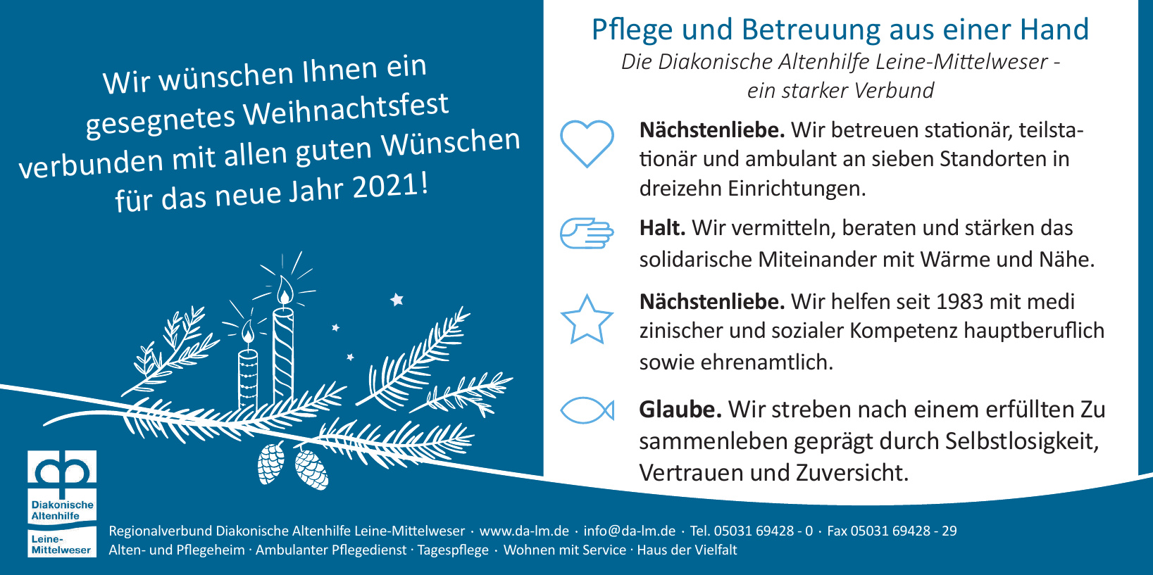 Einrichtungen im Regionalverbund Diakonische Altenhilfe Leine-Mittelweser Einrichtungen im Regionalverbund Diakonische Altenhilfe Leine-Mittelweser