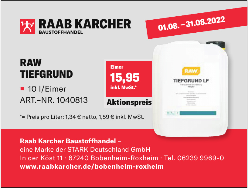 Raab Karcher Baustoffhandel – eine Marke der STARK Deutschland GmbH