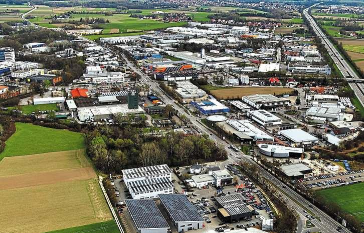 Das Gewerbegebiet Manchinger Straße hat eine enorme Entwicklung erlebt. Foto: Schalles Das Gewerbegebiet Manchinger Straße hat eine enorme Entwicklung erlebt. Foto: Schalles