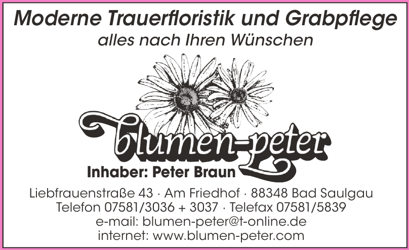 Blumen Peter Blumen Peter