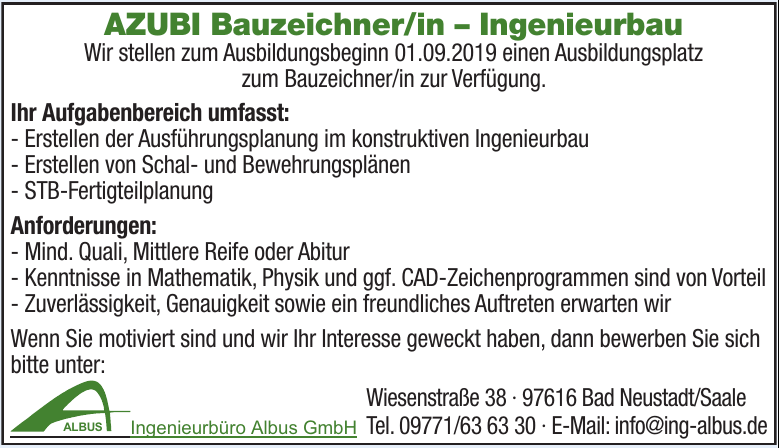 Ingenieurbüro Albus GmbH Ingenieurbüro Albus GmbH