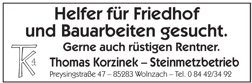 Thomas Korzinek – Steinmetzbetrieb Thomas Korzinek – Steinmetzbetrieb