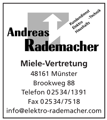 Andreas Rademacher Miele-Vertretung Andreas Rademacher Miele-Vertretung