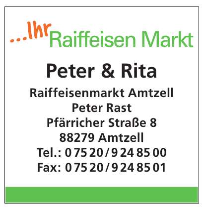 Raiffeisenmarkt Amtzell Peter Rast Raiffeisenmarkt Amtzell Peter Rast