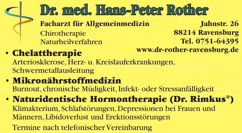 Dr. med. Hans-Peter Rother Dr. med. Hans-Peter Rother