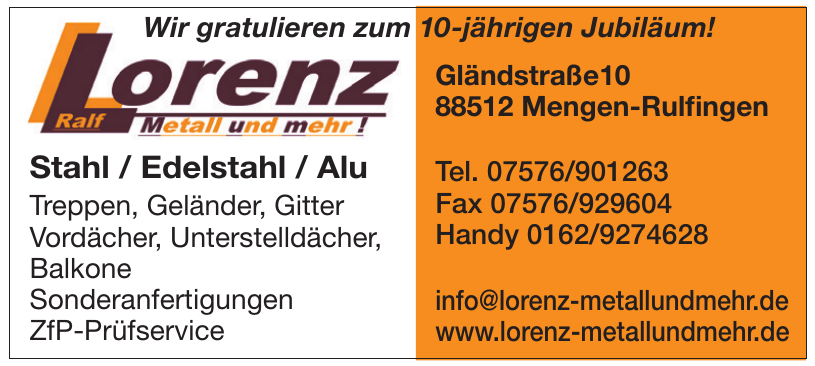 Lorenz Mettall und mehr Lorenz Mettall und mehr