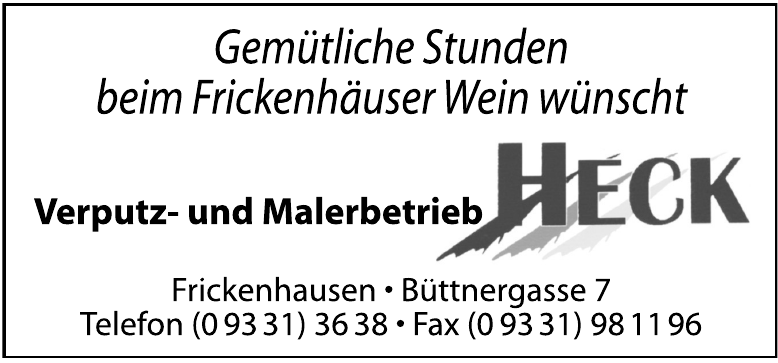 Verputz- und Malerbetrieb Heck Verputz- und Malerbetrieb Heck
