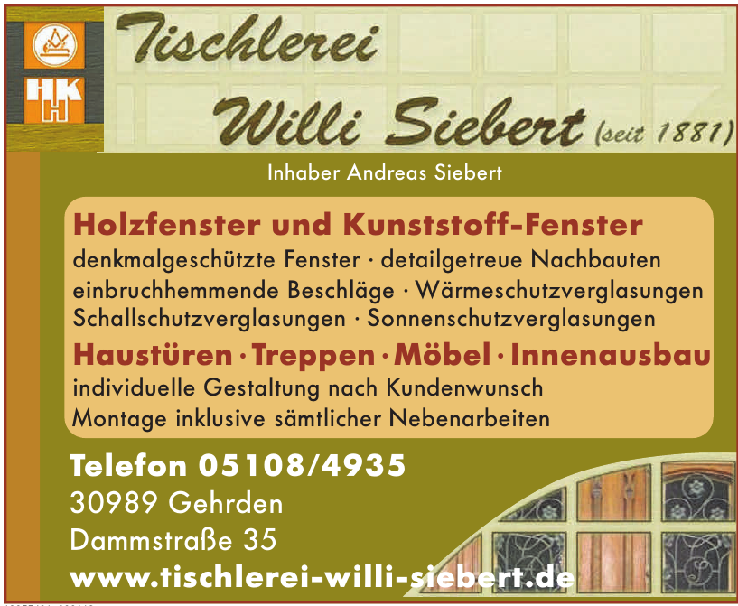 Tischlerei Willi Siebert Tischlerei Willi Siebert