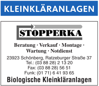 Stopperka Biologische Kleinkläranlagen Stopperka Biologische Kleinkläranlagen