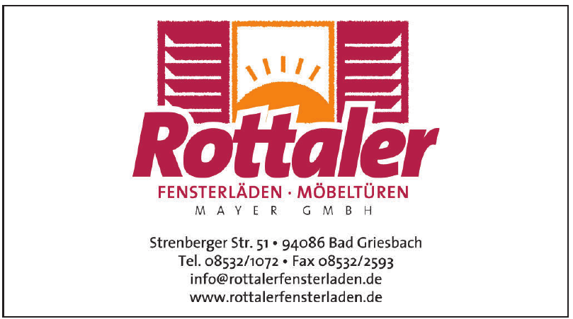 Rottaler Fensterladenbau Mayer GmbH Rottaler Fensterladenbau Mayer GmbH