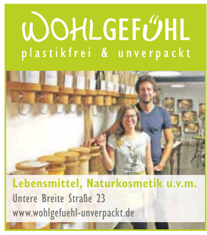 Wohlgefühl – plastikfrei & unverpackt Wohlgefühl – plastikfrei & unverpackt