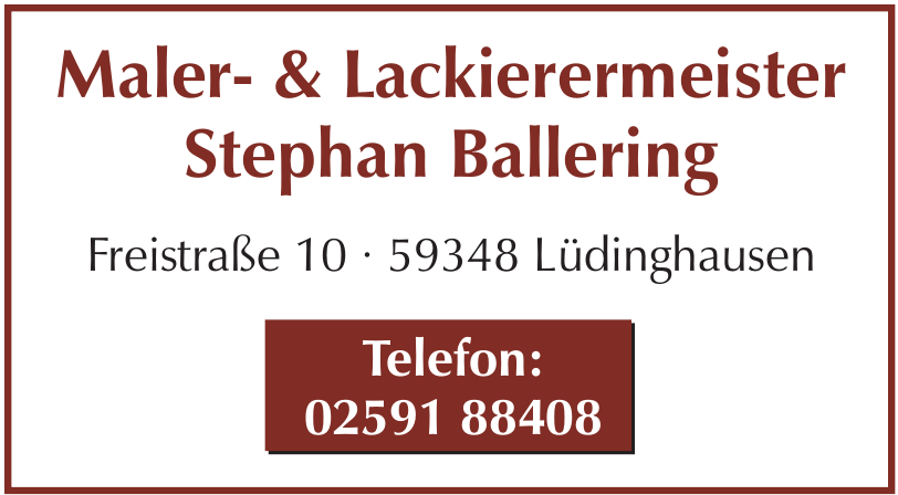 Maler- & Lackierermeister Stephan Ballering Maler- & Lackierermeister Stephan Ballering