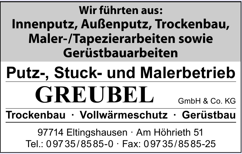 Greubel GmbH & Co. KG Greubel GmbH & Co. KG