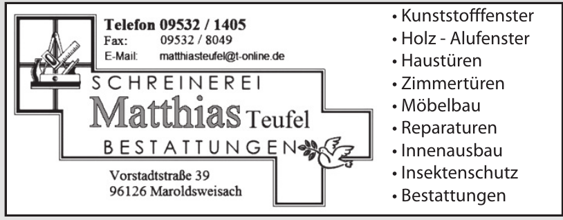 Schrenerei Matthias Teufel Bestattungen Schrenerei Matthias Teufel Bestattungen