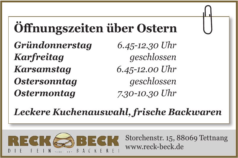 Reck Beck Reck Beck