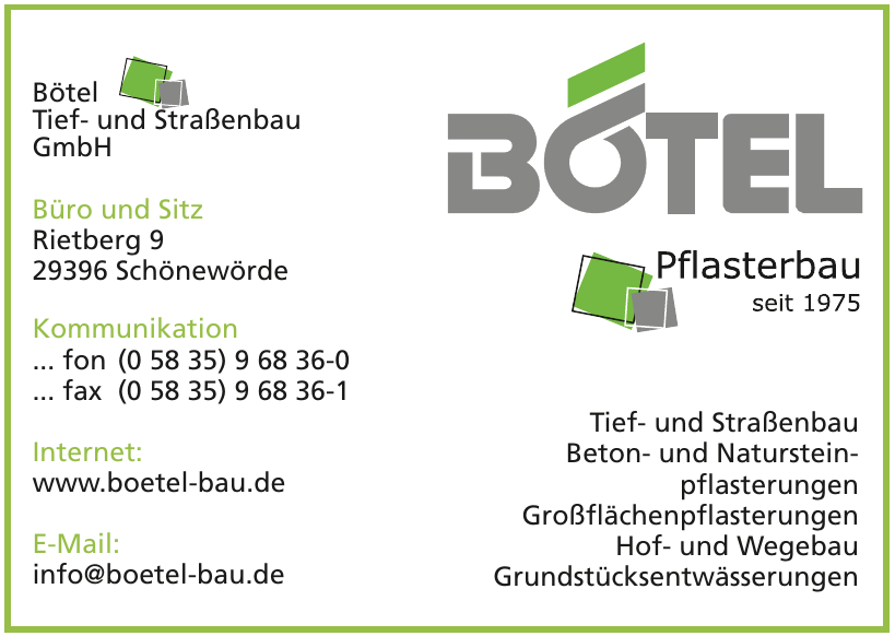 Bötel Tief- und Straßenbau GmbH Bötel Tief- und Straßenbau GmbH