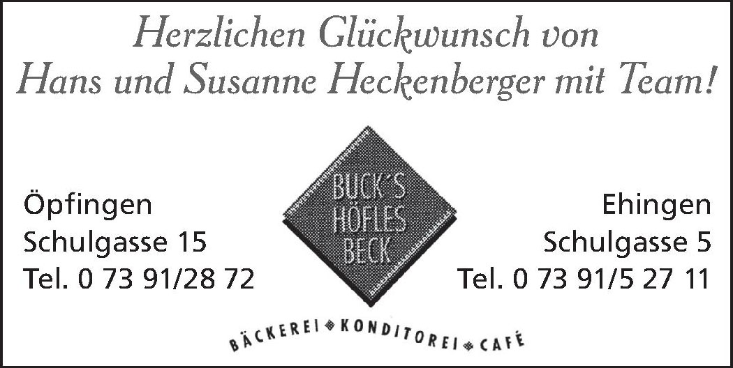 Buck’s Höfles Beck Buck’s Höfles Beck