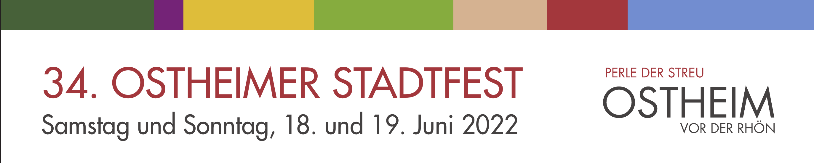 34. Ostheimer Stadtfest - Samstag und Sonntag, 18. und 19. Juni 2022 - Perle der Streu Ostheim vor der Rhön Image 1