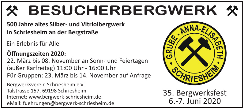 Bergwerksverein Schriesheim e.V. Bergwerksverein Schriesheim e.V.