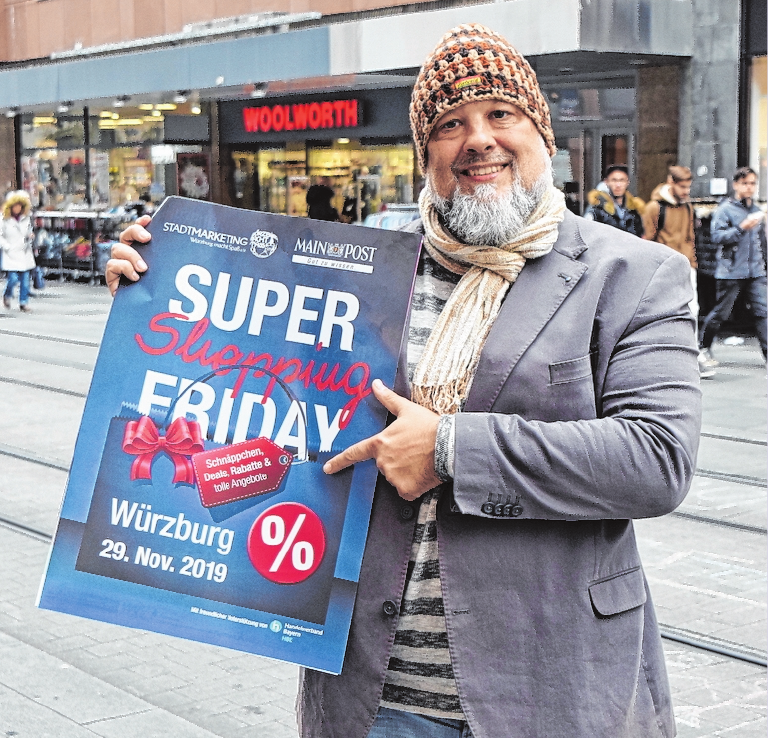 Wolfgang Weier, Geschäftsführer Stadtmarketing „Würzburg macht Spaß“, lädt zum vierten Mal zum „Super Shopping Friday“ ein. FOTO: WUEMS Wolfgang Weier, Geschäftsführer Stadtmarketing „Würzburg macht Spaß“, lädt zum vierten Mal zum „Super Shopping Friday“ ein. FOTO: WUEMS