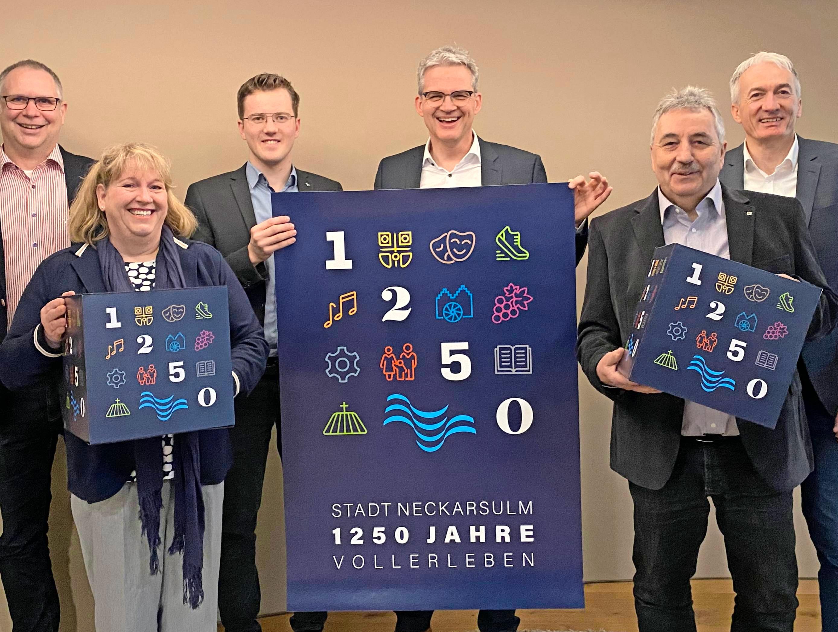 Die Lenkungsgruppe für das Stadtjubiläum 1250 Jahre Neckarsulm. Foto: snp Die Lenkungsgruppe für das Stadtjubiläum 1250 Jahre Neckarsulm. Foto: snp